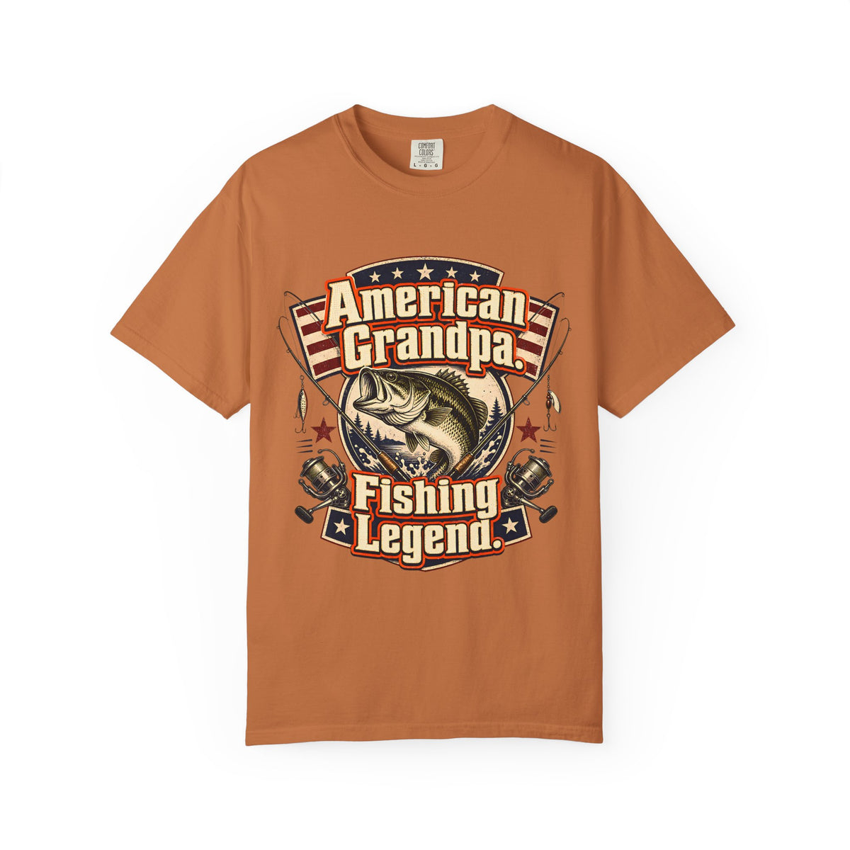 American Grandpa Fishing Legend Shirt – Patriotic Bass Fishing T-Shirt