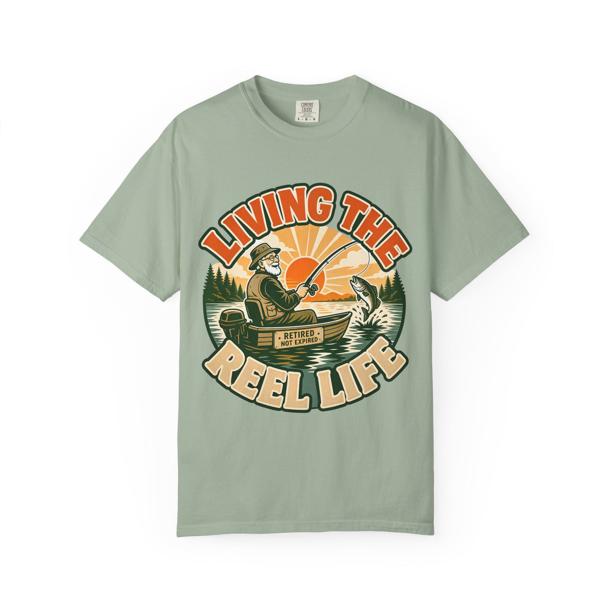Living the Reel Life Retired Fisherman Shirt – Retired Not Expired Fishing T-Shirt