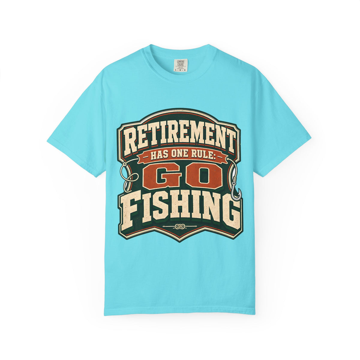 Retirement Has One Rule Go Fishing – Funny Retired Fisherman T-Shirt, Fishing Retirement Gift, Unisex Fishing Shirt
