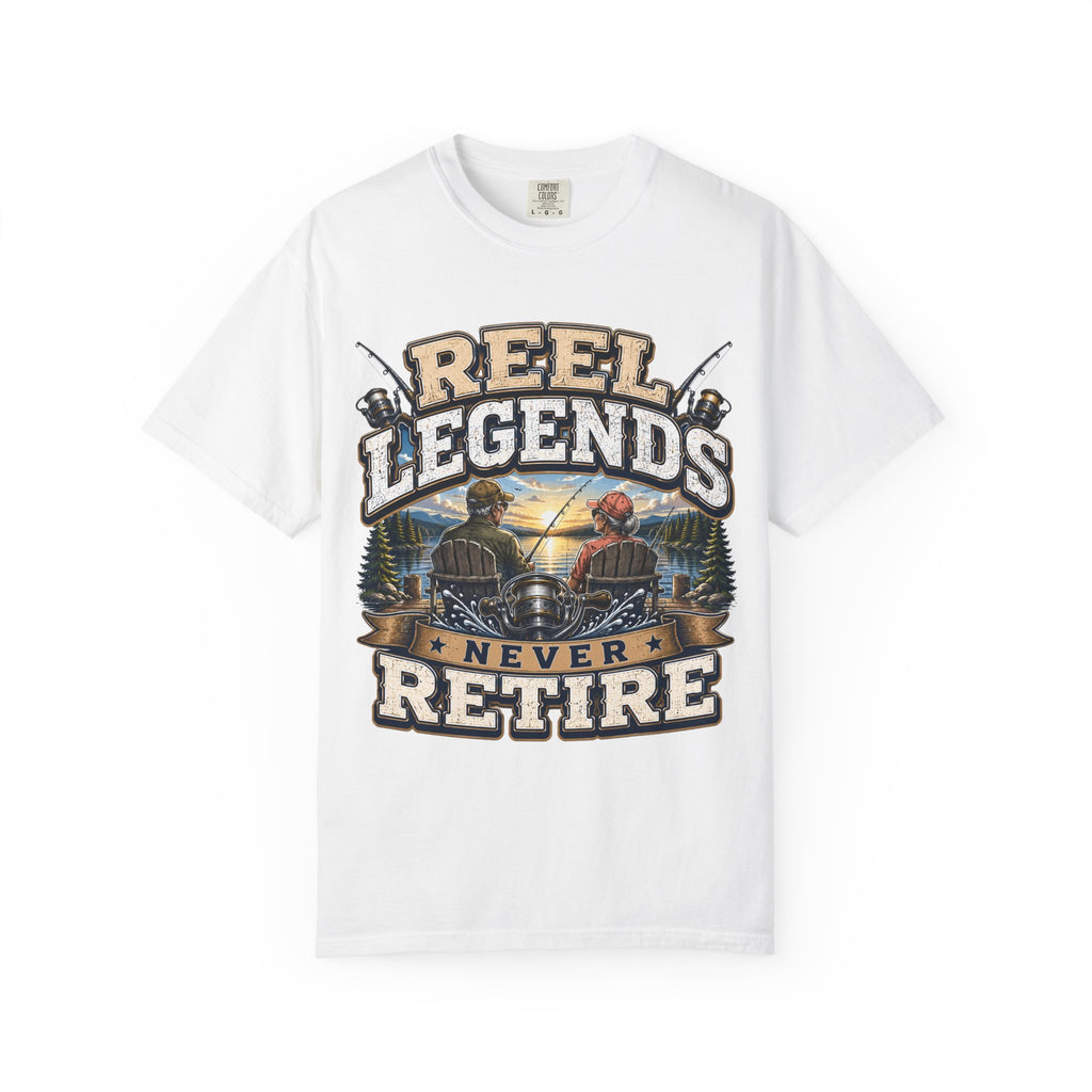 Reel Legends Never Retire Fishing T-Shirt – Vintage Angler Shirt