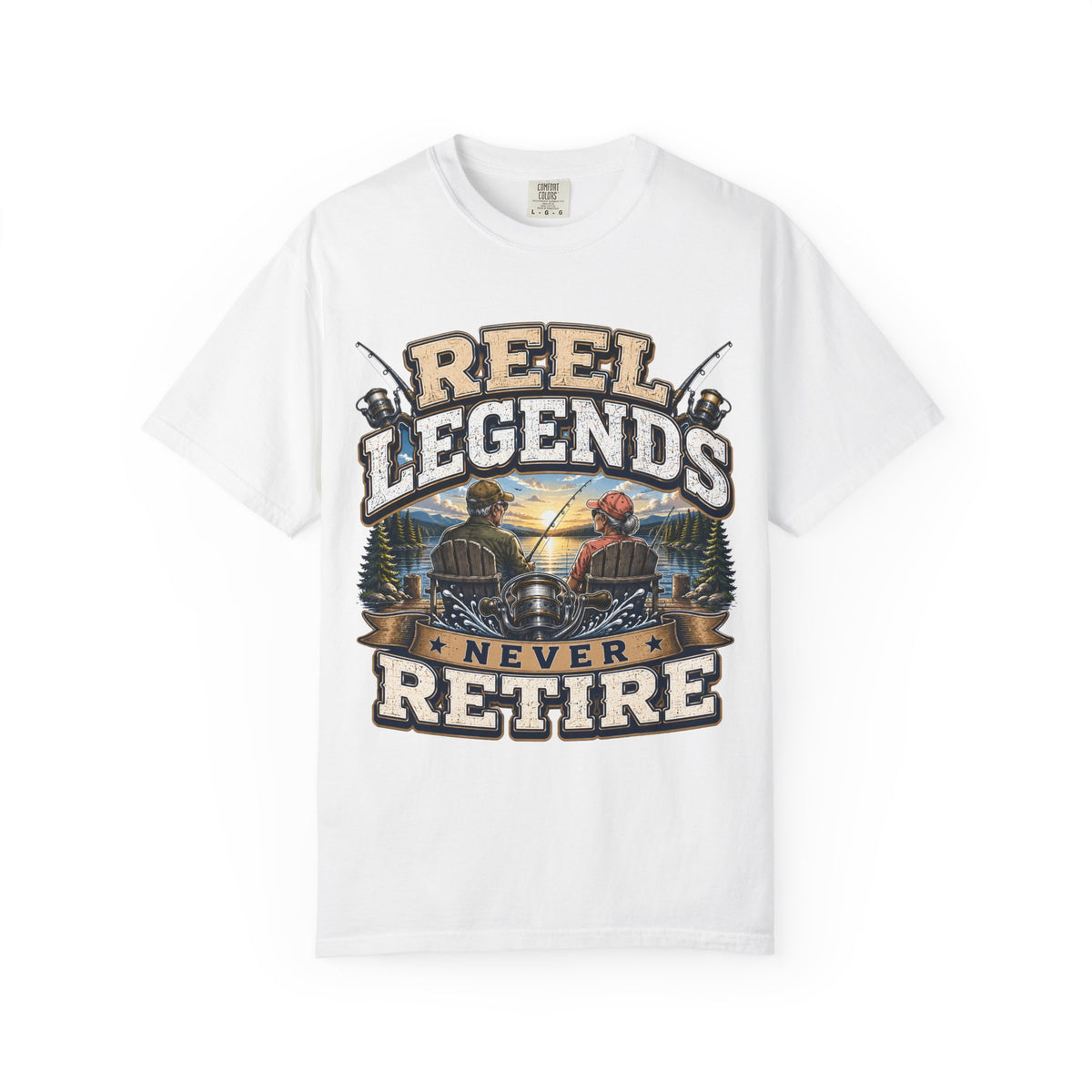 Reel Legends Never Retire Fishing T-Shirt – Vintage Angler Shirt