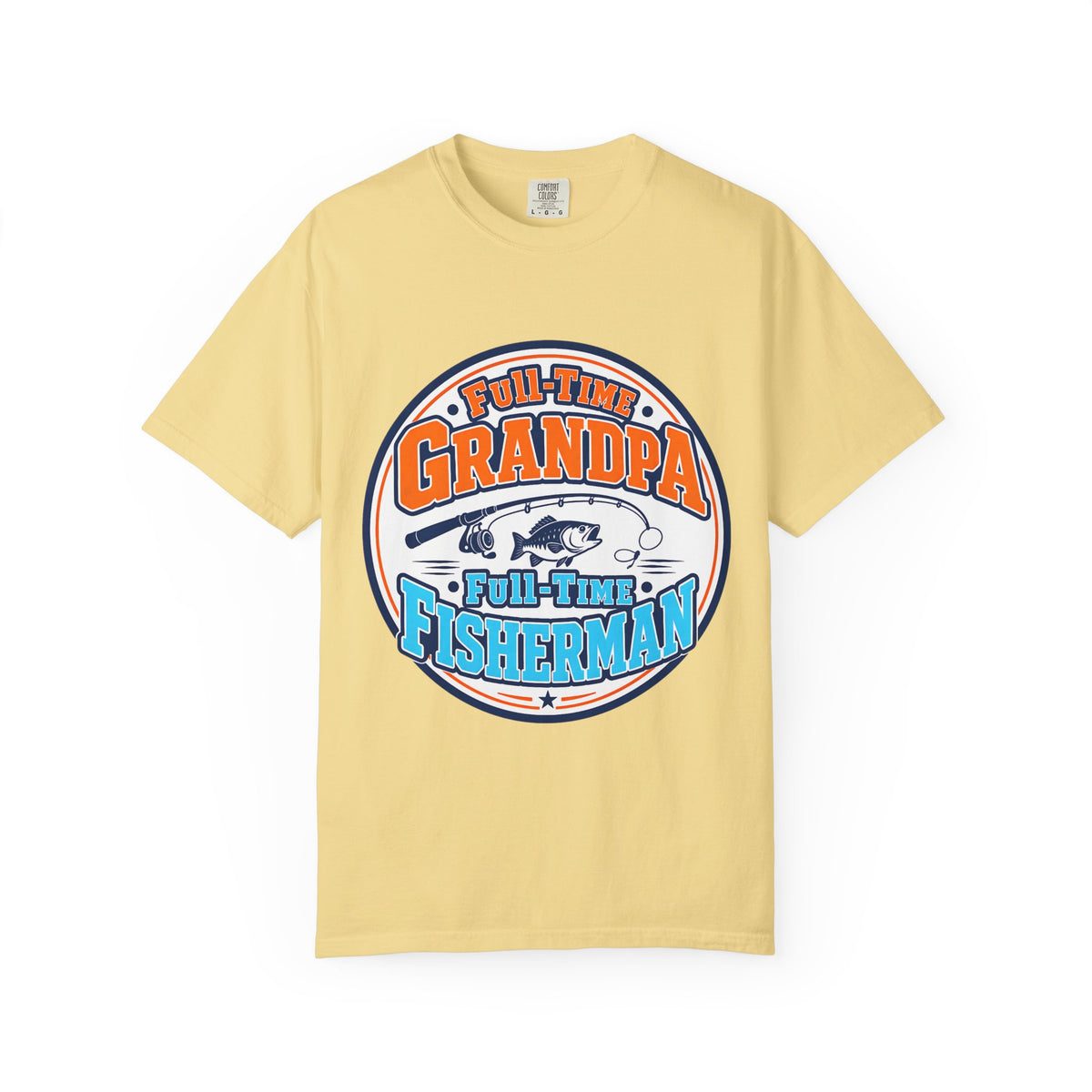 Full Time Grandpa Full Time Fisherman Shirt | Fishing Grandpa T-Shirt | Grandpa Fishing Gift | Father's Day Grandpa Tee | Bass Fishing Shirt
