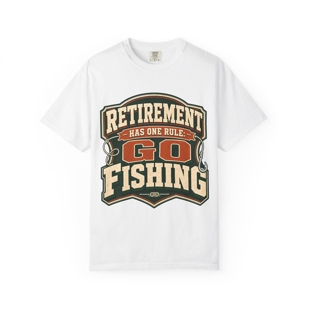 Retirement Has One Rule Go Fishing – Funny Retired Fisherman T-Shirt, Fishing Retirement Gift, Unisex Fishing Shirt