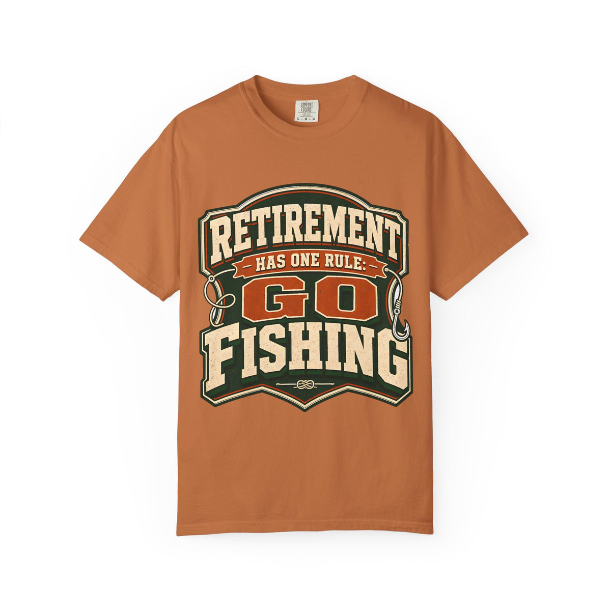 Retirement Has One Rule Go Fishing – Funny Retired Fisherman T-Shirt, Fishing Retirement Gift, Unisex Fishing Shirt
