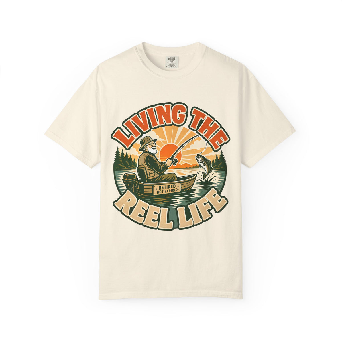Living the Reel Life Retired Fisherman Shirt – Retired Not Expired Fishing T-Shirt