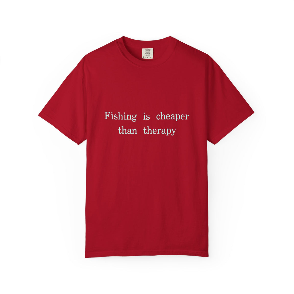 Fishing Is Cheaper Than Therapy T-Shirt, Funny Fishing Shirt, Minimalist Angler Gift, Unisex Fisherman Tee