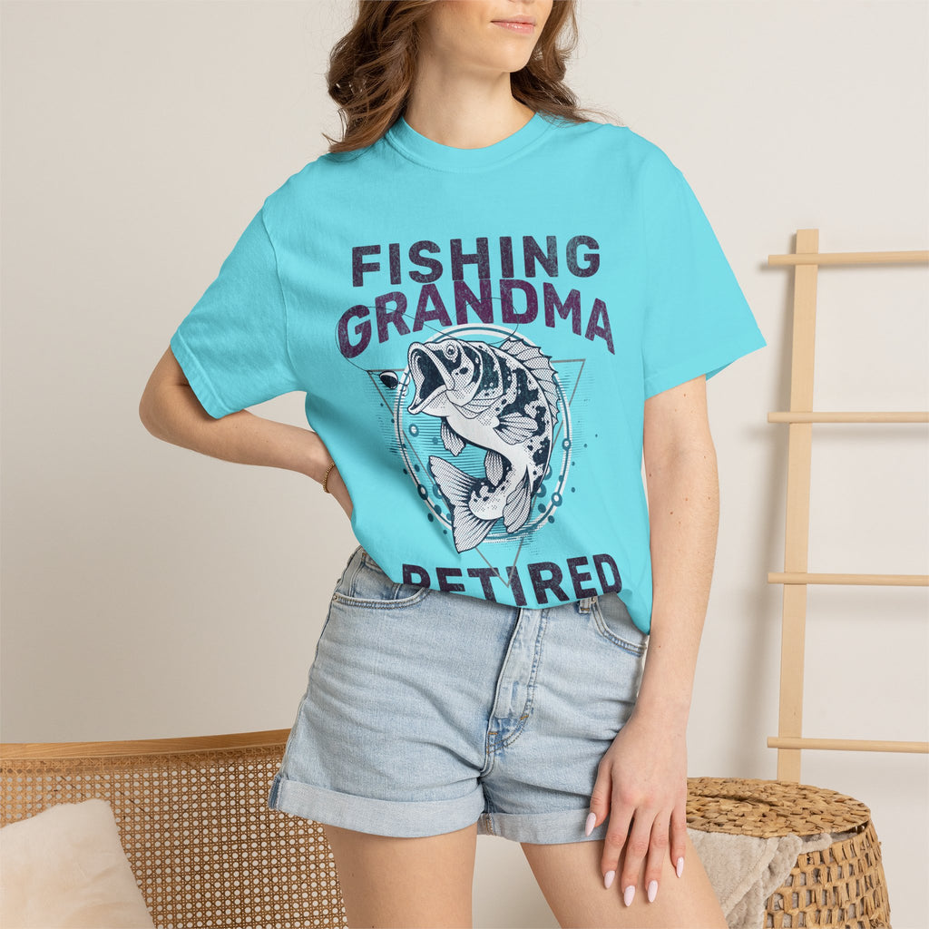 Fishing Grandma Retired Not My Problem Shirt | Funny Retirement Fishing T-Shirt for Women