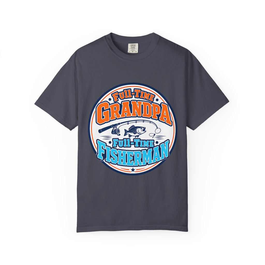 Full Time Grandpa Full Time Fisherman Shirt | Fishing Grandpa T-Shirt | Grandpa Fishing Gift | Father's Day Grandpa Tee | Bass Fishing Shirt