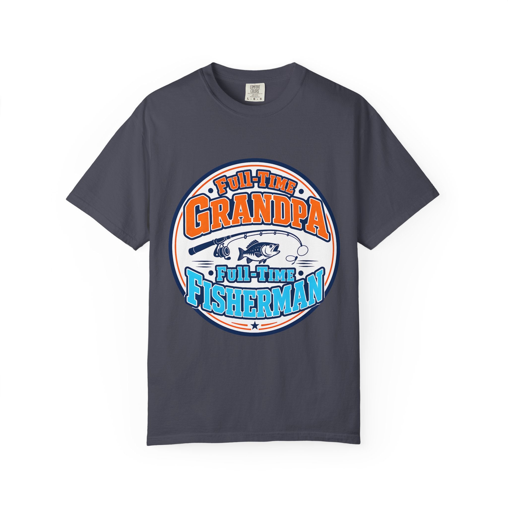 Full Time Grandpa Full Time Fisherman Shirt | Fishing Grandpa T-Shirt | Grandpa Fishing Gift | Father's Day Grandpa Tee | Bass Fishing Shirt
