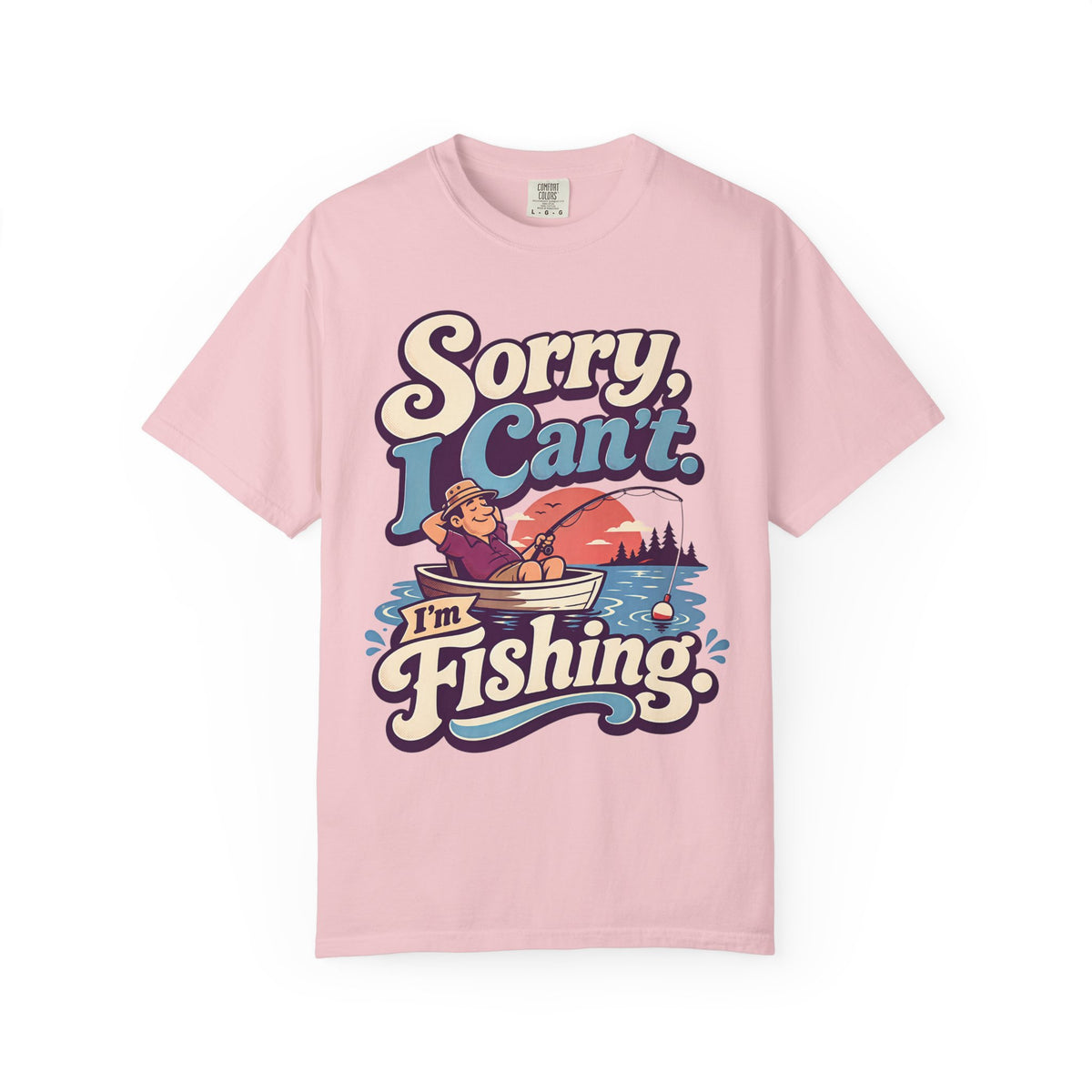 Sorry I Can't I'm Fishing Shirt, Funny Fishing T-Shirt, Fishing Lover Gift, Grandpa Fishing Tee, Grandma Fishing Shirt, Lake Life Unisex Fishing Tee