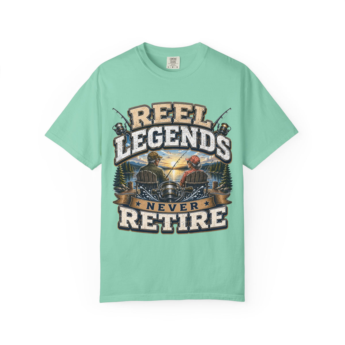 Reel Legends Never Retire Fishing T-Shirt – Vintage Angler Shirt