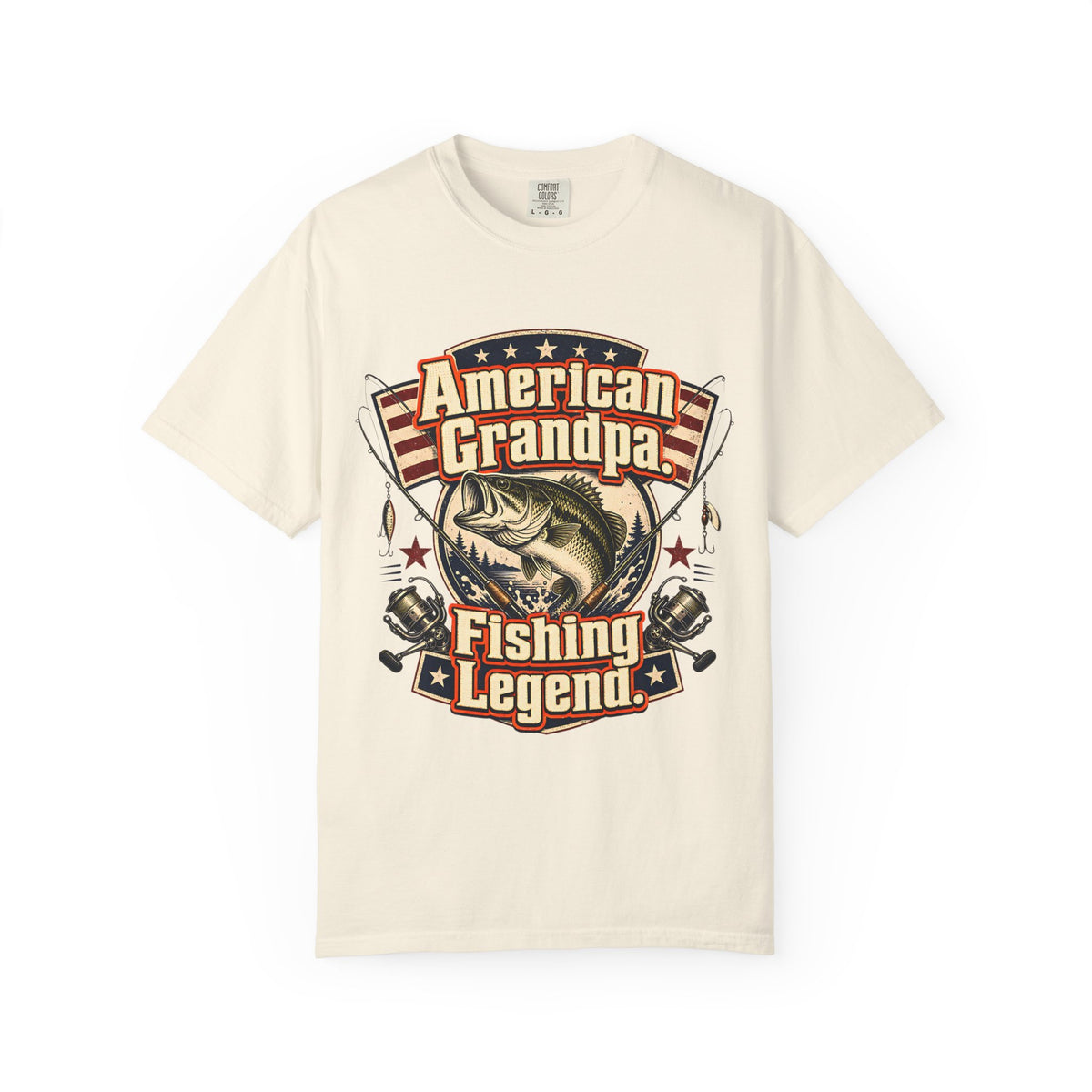 American Grandpa Fishing Legend Shirt – Patriotic Bass Fishing T-Shirt