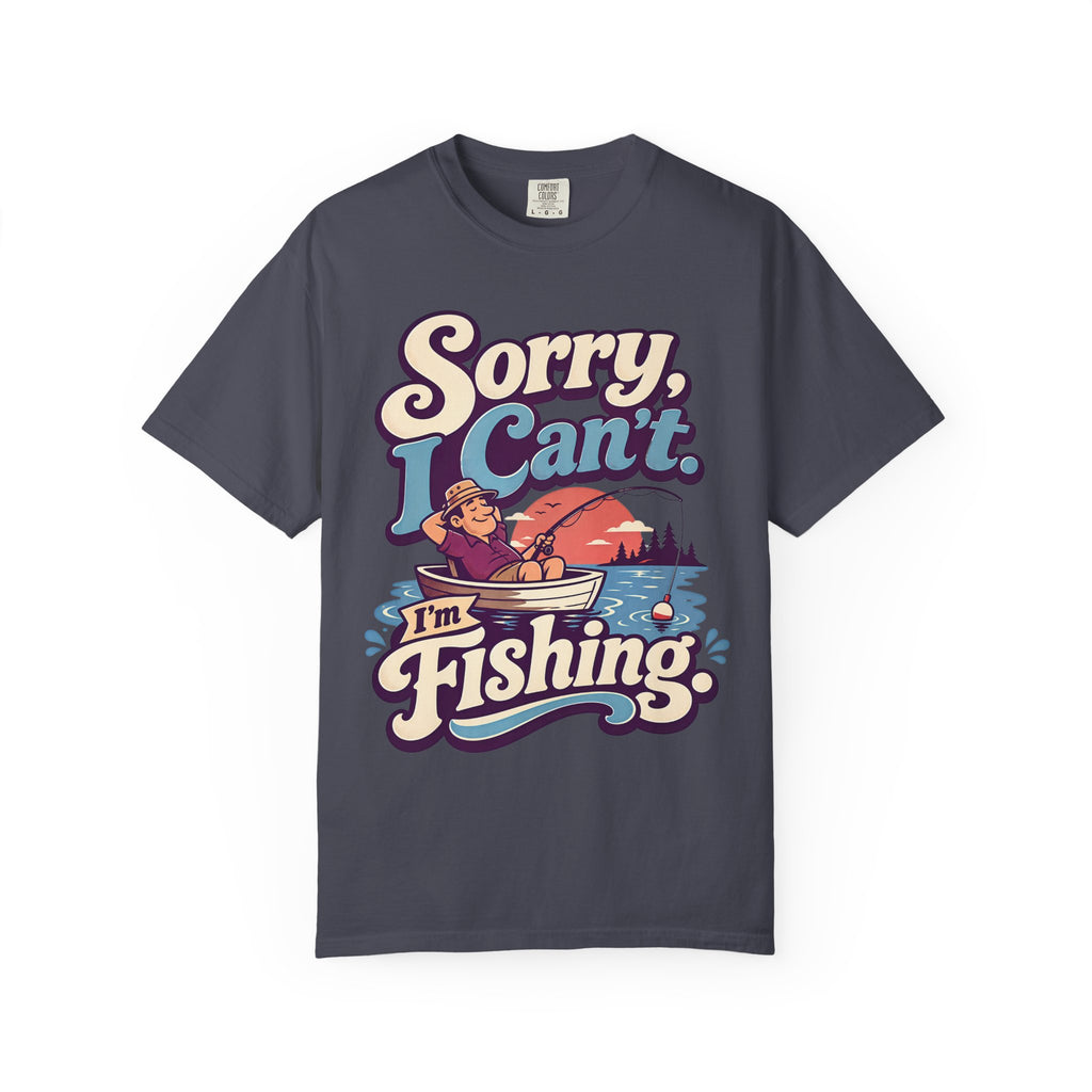 Sorry I Can't I'm Fishing Shirt, Funny Fishing T-Shirt, Fishing Lover Gift, Grandpa Fishing Tee, Grandma Fishing Shirt, Lake Life Unisex Fishing Tee