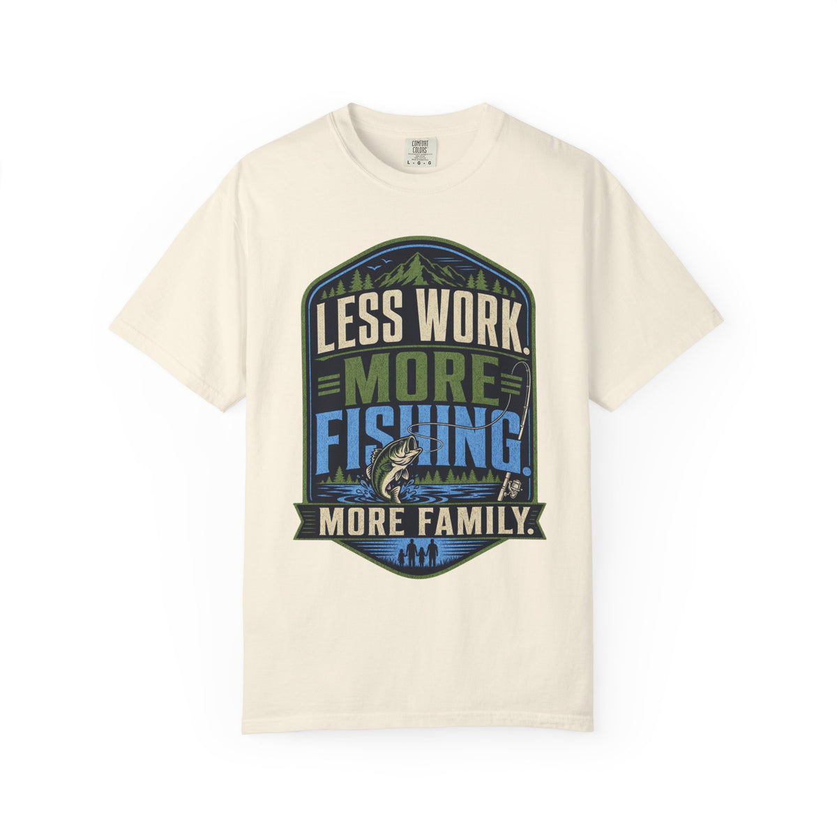 Less Work More Fishing More Family T-Shirt | Unisex Fishing Shirt | Family Fishing Gift | Outdoor Angler Tee