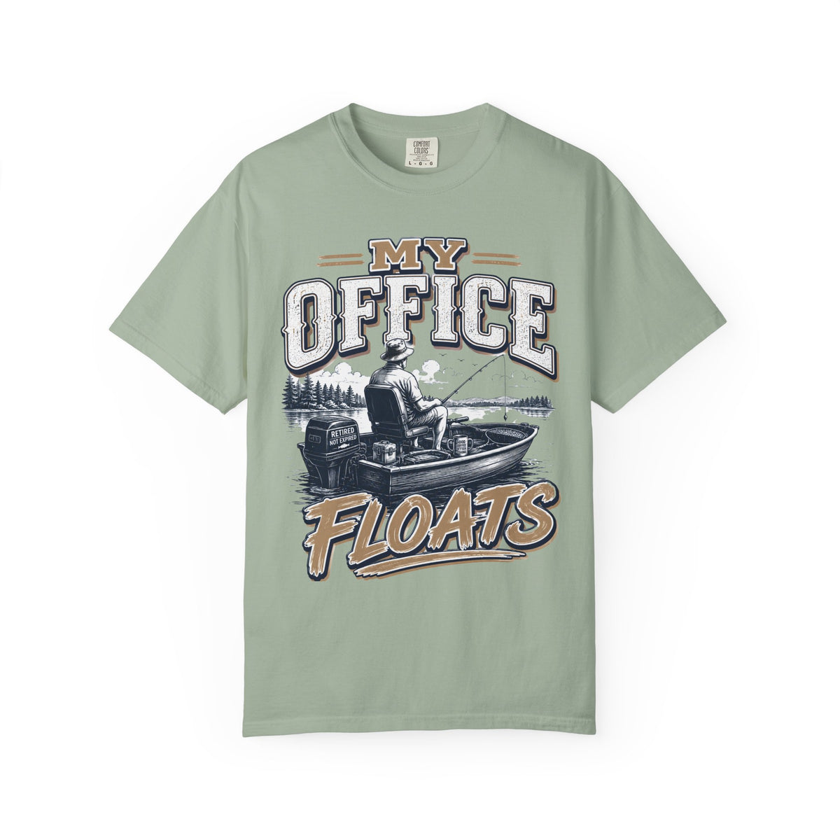 My Office Floats Fishing Shirt – Funny Retirement Gift for Fishermen, Retired Angler Boat Shirt