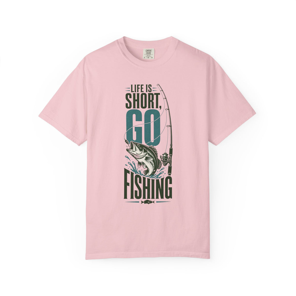 Life Is Short Go Fishing Shirt | Vintage Bass Fishing T-Shirt | Unisex Fishing Tee | Grandpa Grandma Fishing Gift | Fisherman Graphic Tee