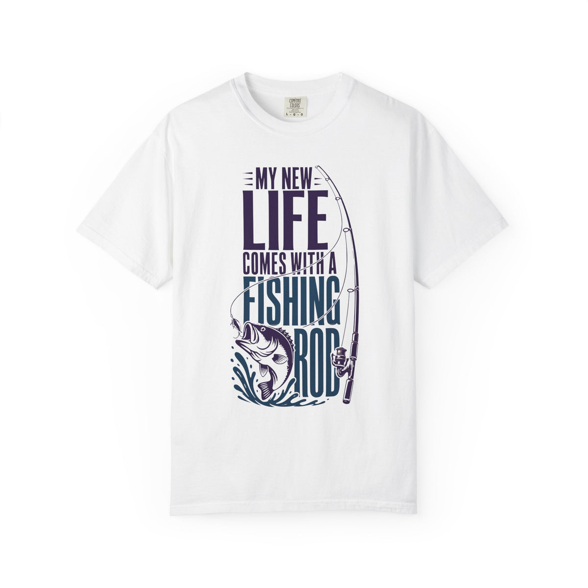My New Life Comes With a Fishing Rod T-Shirt | Fishing Shirt for Anglers | Unisex Fishing Tee