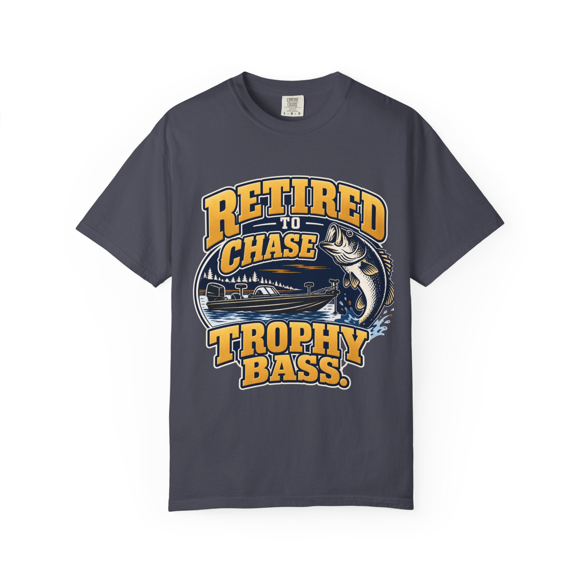 Retired to Chase Trophy Bass Shirt, Retirement Fishing Gift, Bass Fishing T-Shirt, Grandpa Fishing Tee, Grandma Fishing Shirt, Retired Fisherman Gift, Unisex Lake Life Tee