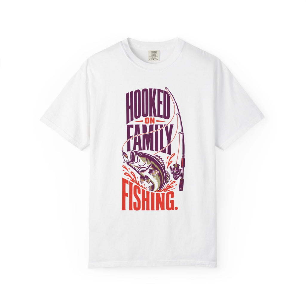 Hooked on Family Fishing T-Shirt | Family Fishing Gift | Grandpa Grandma Mom Dad Fishing Shirt