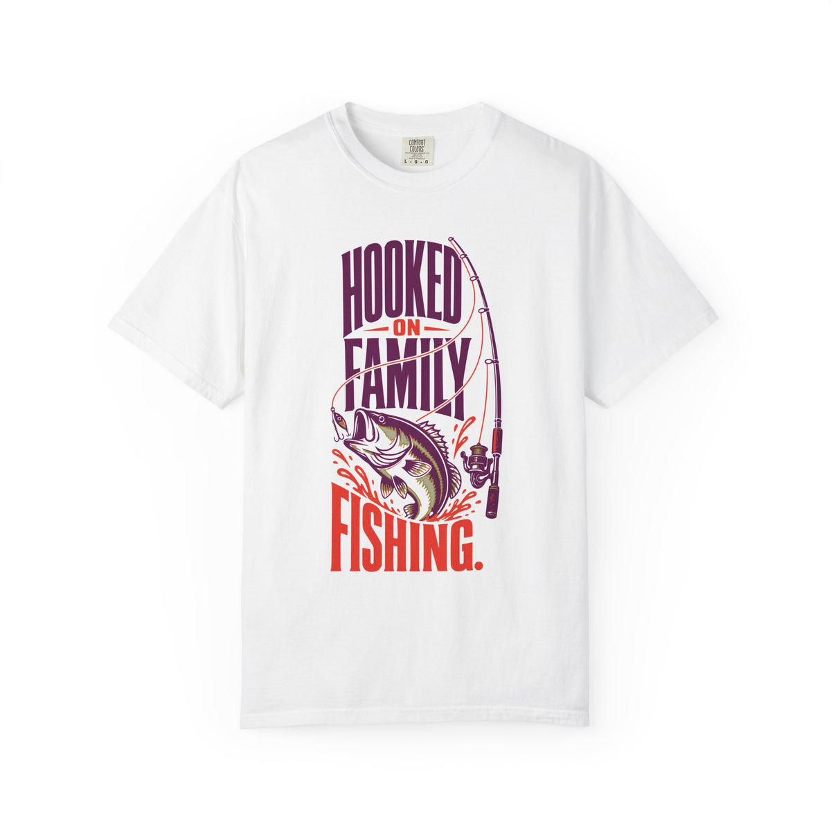Hooked on Family Fishing T-Shirt | Family Fishing Gift | Grandpa Grandma Mom Dad Fishing Shirt