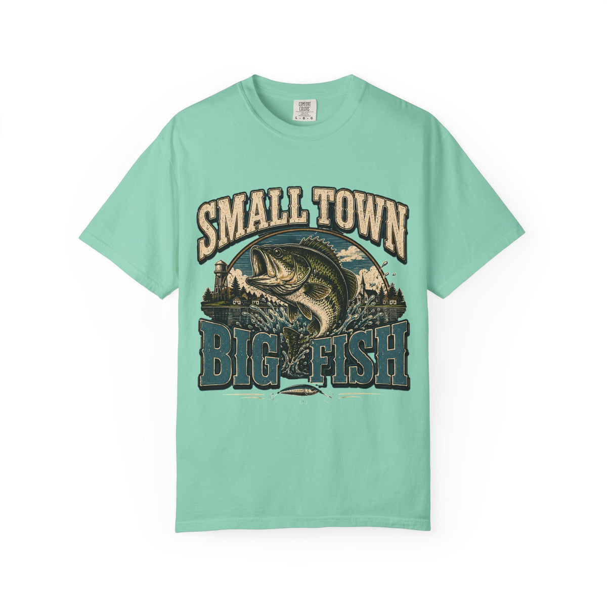 Small Town Big Fish Fishing T-Shirt – Vintage Bass Fishing Shirt for Men & Women