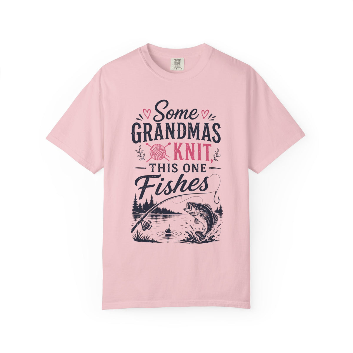 Some Grandmas Knit This One Fishes Shirt | Funny Fishing Grandma T-Shirt | Grandma Fishing Gift