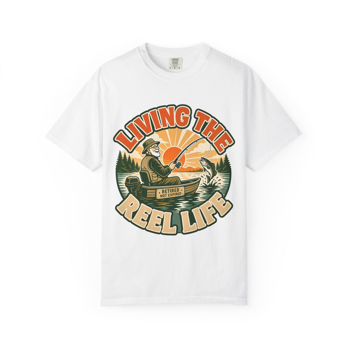 Living the Reel Life Retired Fisherman Shirt – Retired Not Expired Fishing T-Shirt