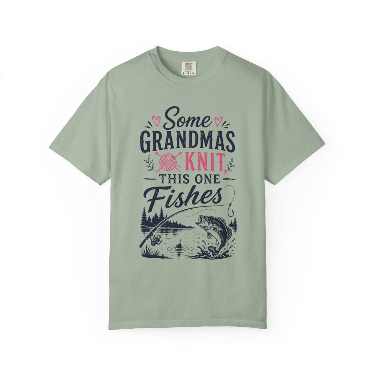 Some Grandmas Knit This One Fishes Shirt | Funny Fishing Grandma T-Shirt | Grandma Fishing Gift