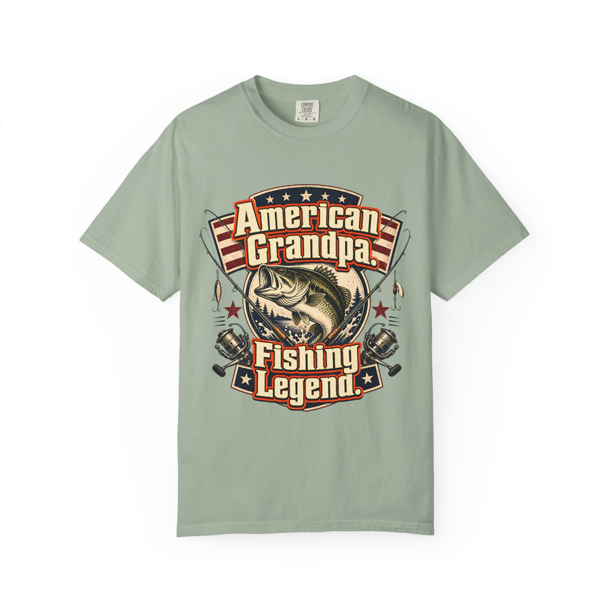 American Grandpa Fishing Legend Shirt – Patriotic Bass Fishing T-Shirt