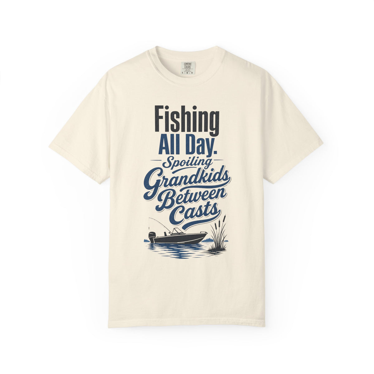 Fishing All Day Spoiling Grandkids Between Casts T-Shirt | Fishing Grandpa Gift