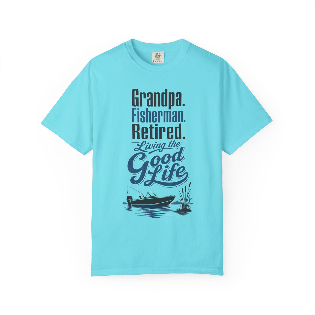 Grandpa Fisherman Retired Living the Good Life Fishing T-Shirt