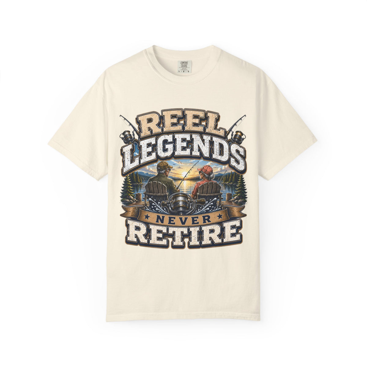 Reel Legends Never Retire Fishing T-Shirt – Vintage Angler Shirt