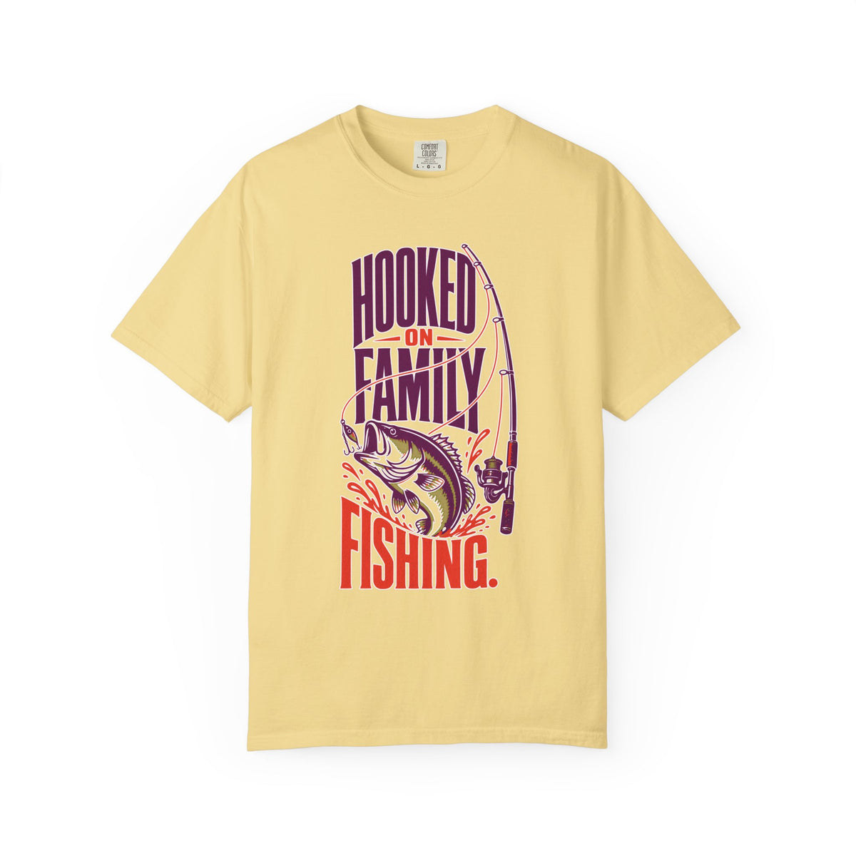Hooked on Family Fishing T-Shirt | Family Fishing Gift | Grandpa Grandma Mom Dad Fishing Shirt