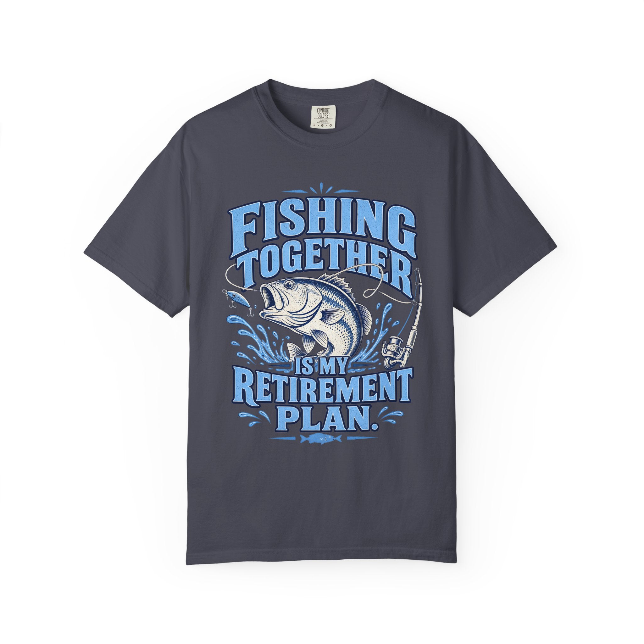 Fishing Together Is My Retirement Plan T-Shirt | Funny Retirement Fishing Shirt | Retired Fisherman Gift | Bass Fishing Tee for Grandpa Dad Men