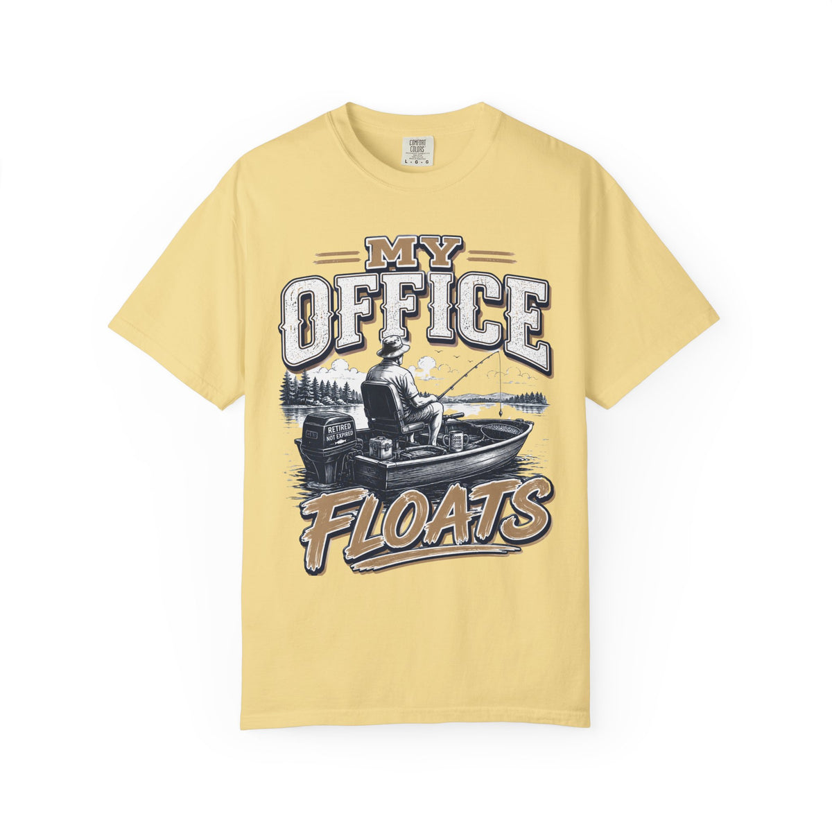 My Office Floats Fishing Shirt – Funny Retirement Gift for Fishermen, Retired Angler Boat Shirt
