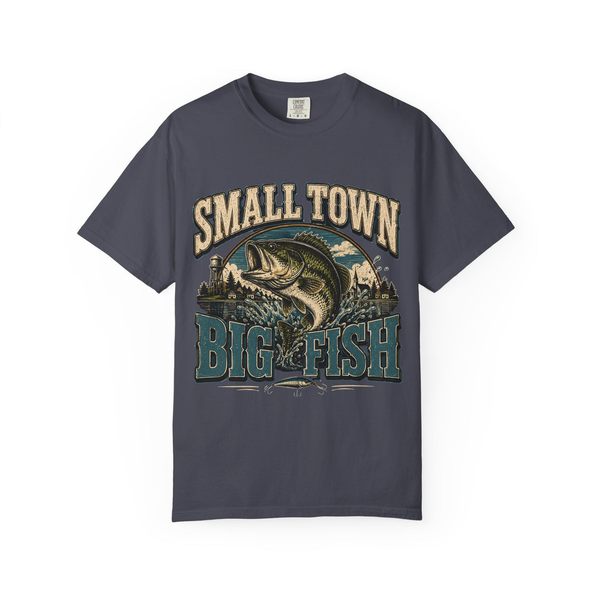 Small Town Big Fish Fishing T-Shirt – Vintage Bass Fishing Shirt for Men & Women