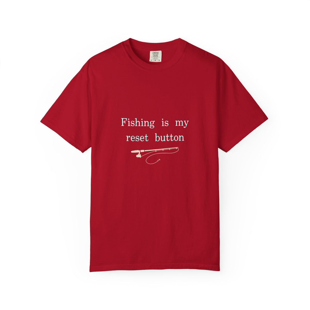 Fishing Is My Reset Button Shirt, Minimalist Fishing T-Shirt, Unisex Angler Gift