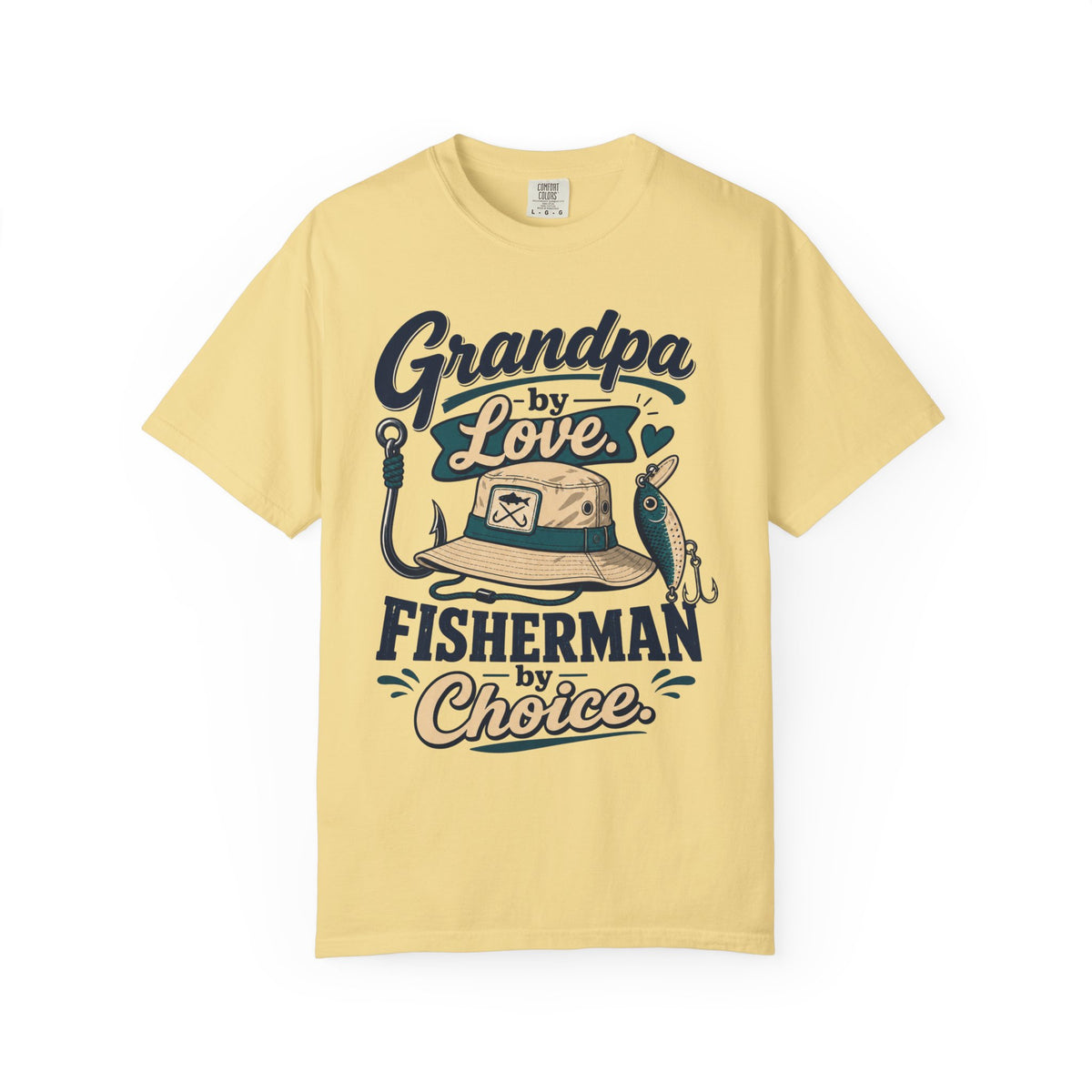 Grandpa by Love Fisherman by Choice Fishing Grandpa T-Shirt