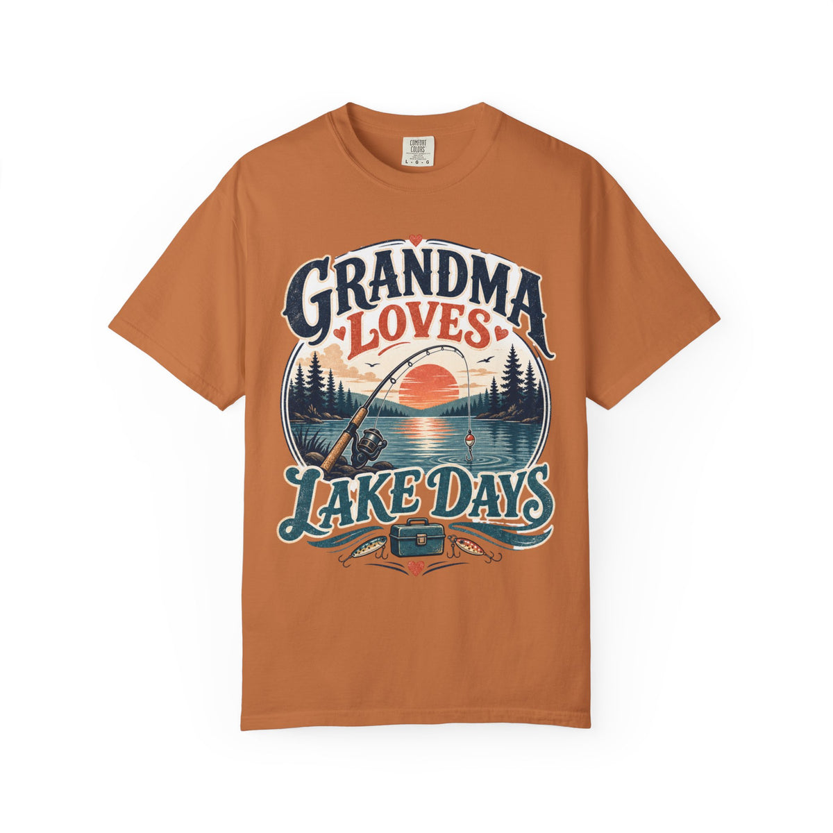 Grandma Loves Lake Days Fishing Shirt – Vintage Fishing Grandma T-Shirt, Lake Life Gift for Grandma