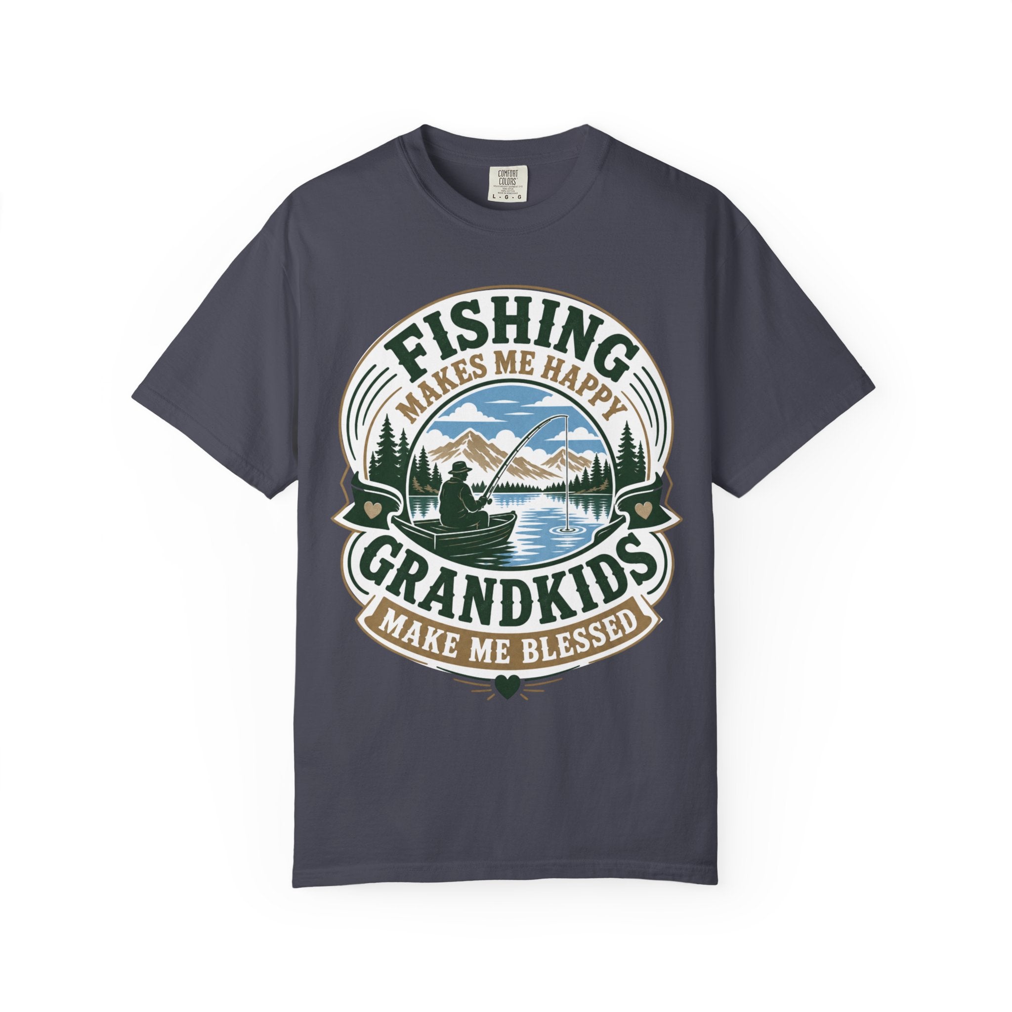 Fishing Grandma Shirt | Fishing Makes Me Happy Grandkids Make Me Blessed | Grandma Fishing Gift
