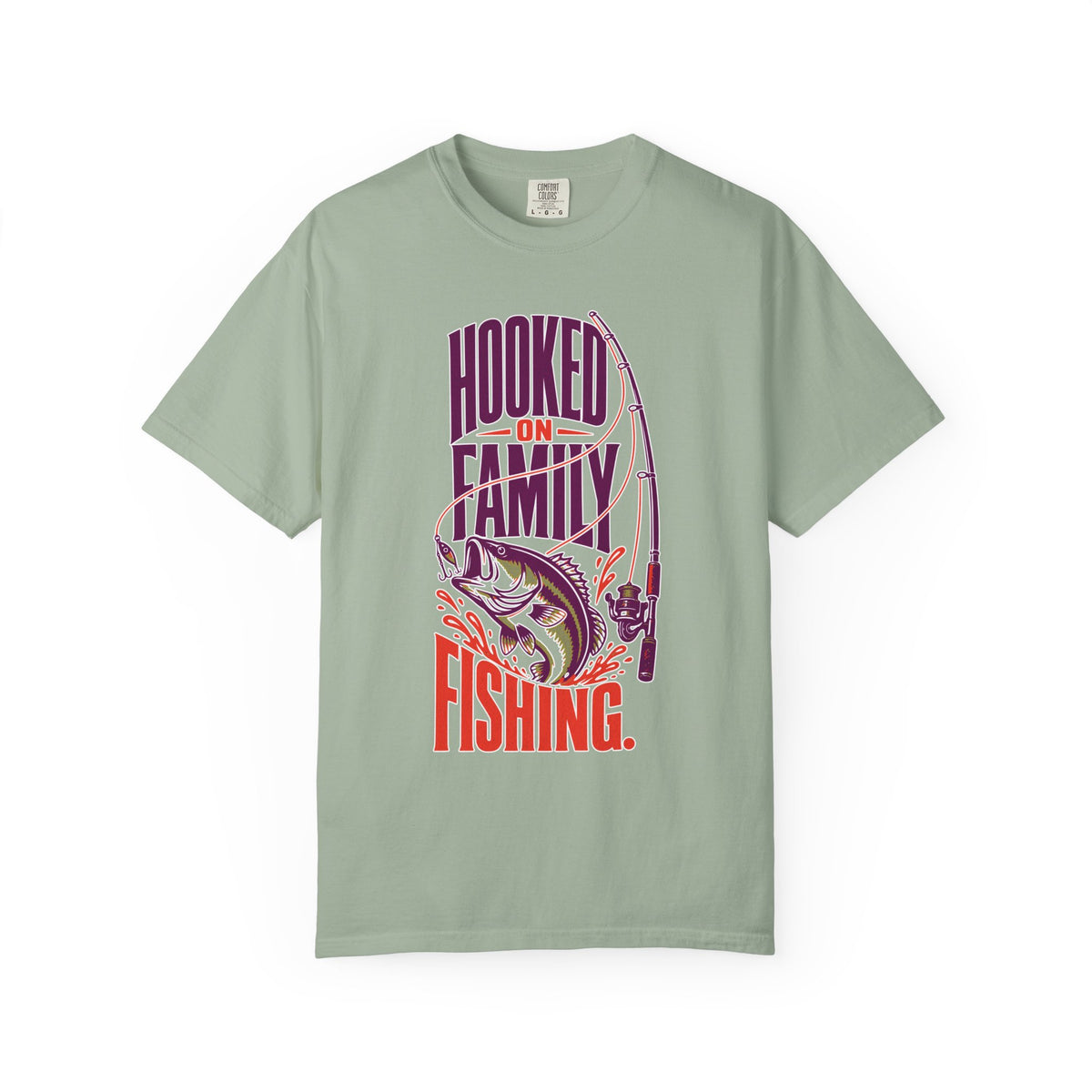 Hooked on Family Fishing T-Shirt | Family Fishing Gift | Grandpa Grandma Mom Dad Fishing Shirt
