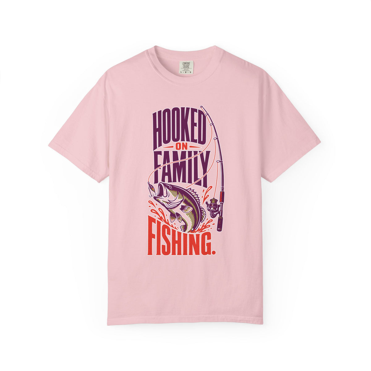 Hooked on Family Fishing T-Shirt | Family Fishing Gift | Grandpa Grandma Mom Dad Fishing Shirt