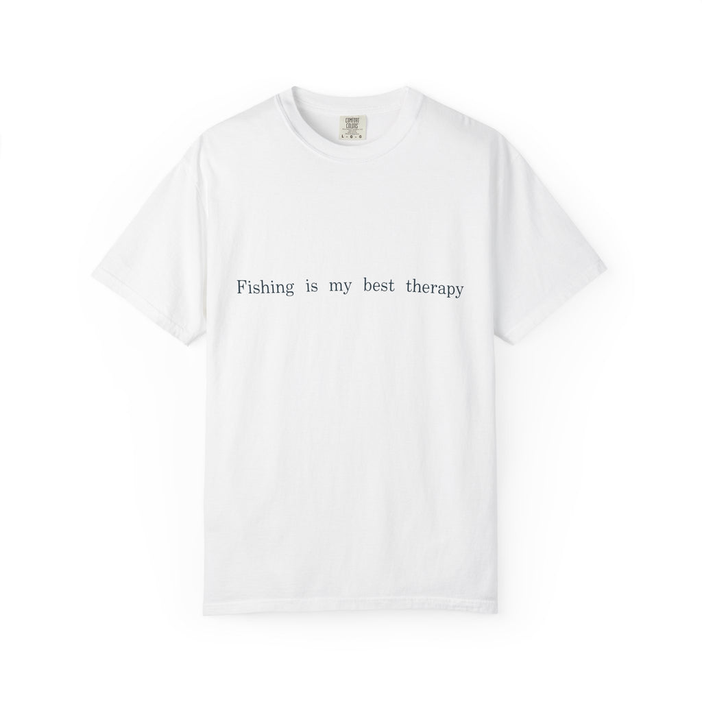 Fishing Is My Best Therapy Unisex T-Shirt, Minimalist Fishing Quote Tee, Angler Gift