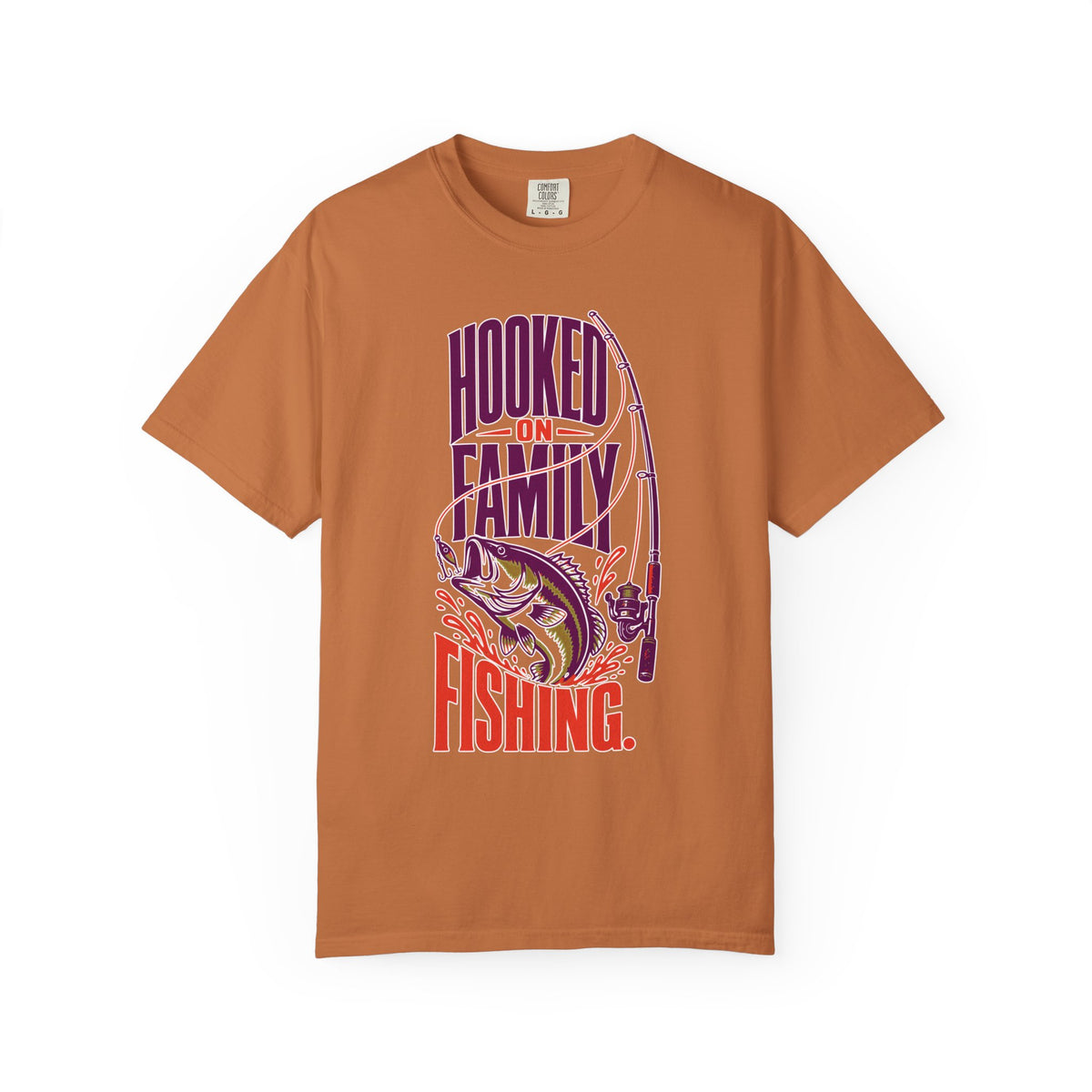 Hooked on Family Fishing T-Shirt | Family Fishing Gift | Grandpa Grandma Mom Dad Fishing Shirt