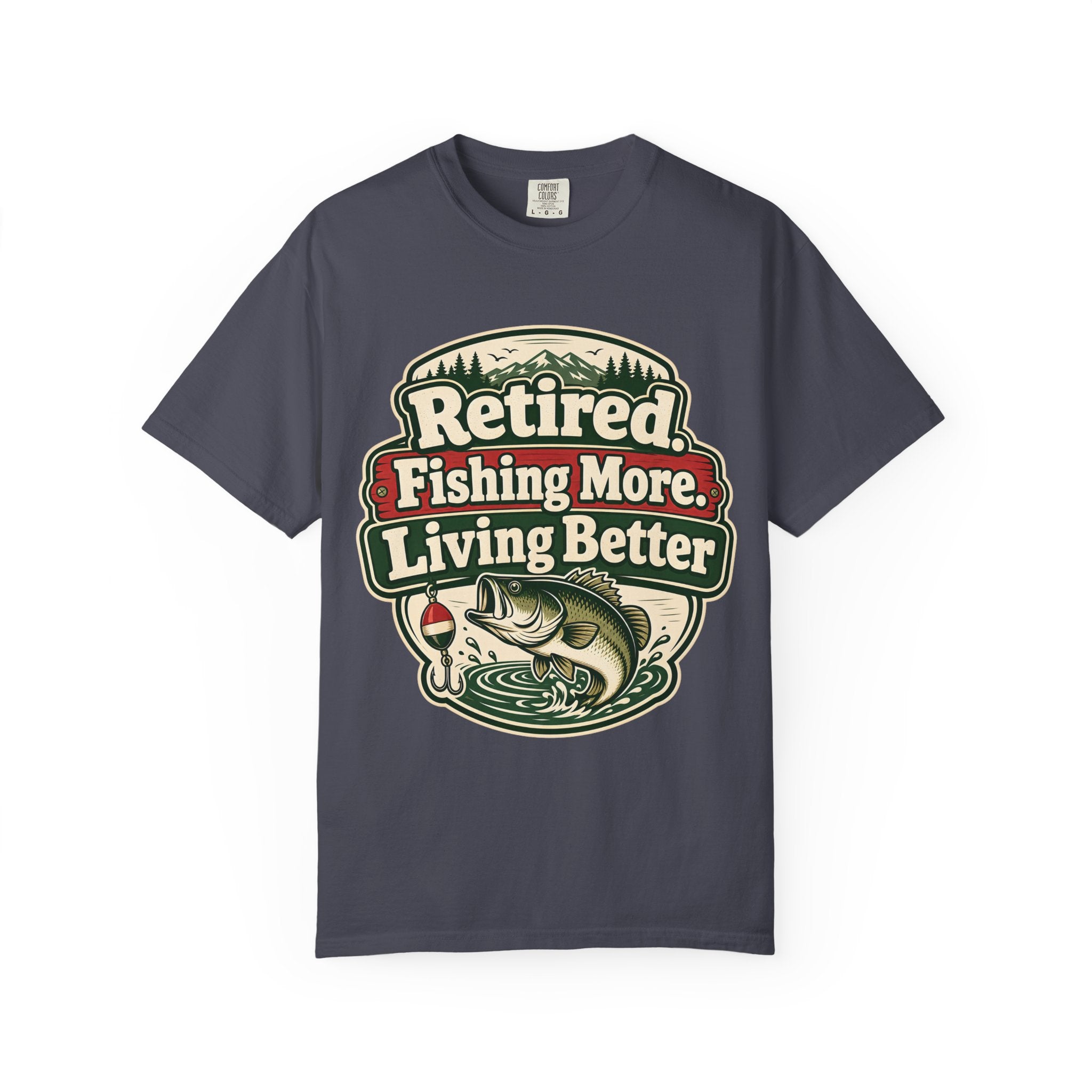 Retired Fishing More Living Better Shirt | Retirement Fishing T-Shirt | Retired Fisherman Gift | Bass Fishing Tee | Retirement Gift for Dad Grandpa