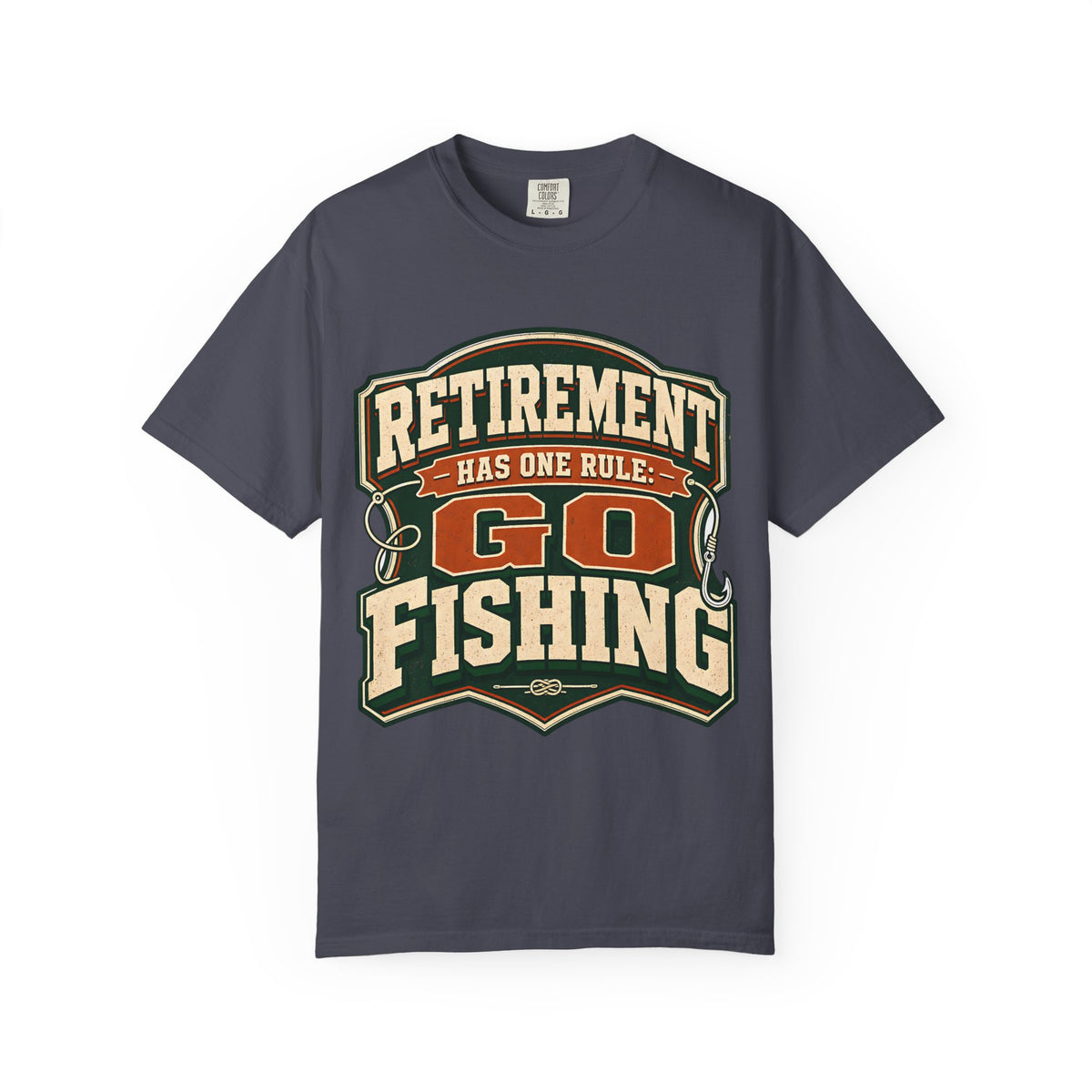 Retirement Has One Rule Go Fishing – Funny Retired Fisherman T-Shirt, Fishing Retirement Gift, Unisex Fishing Shirt