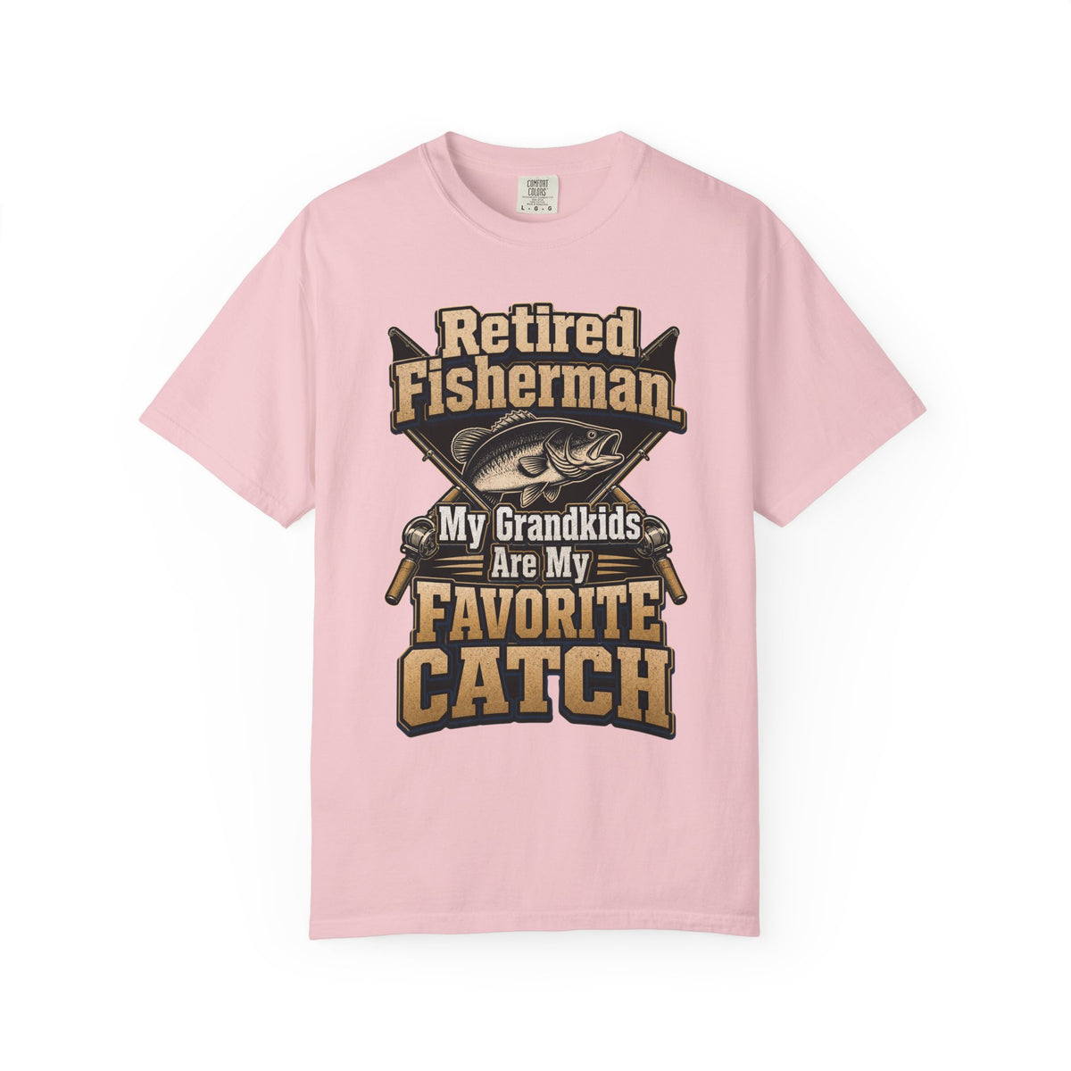 Retired Fisherman Grandpa Shirt – My Grandkids Are My Favorite Catch Fishing T-Shirt, Retirement Gift for Grandpa