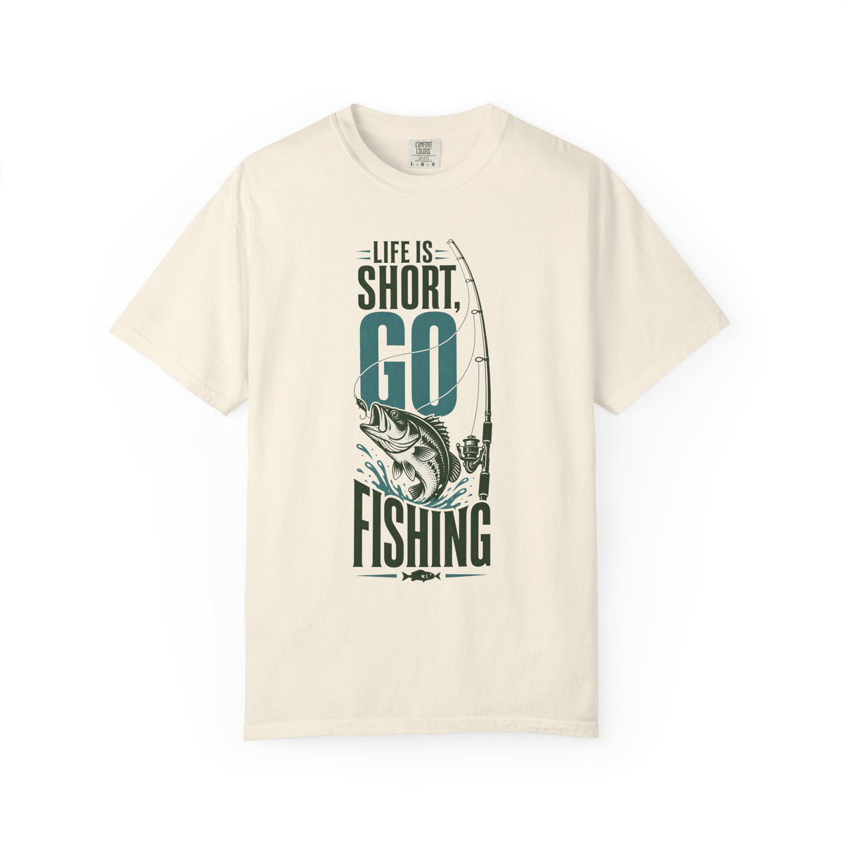 Life Is Short Go Fishing Shirt | Vintage Bass Fishing T-Shirt | Unisex Fishing Tee | Grandpa Grandma Fishing Gift | Fisherman Graphic Tee