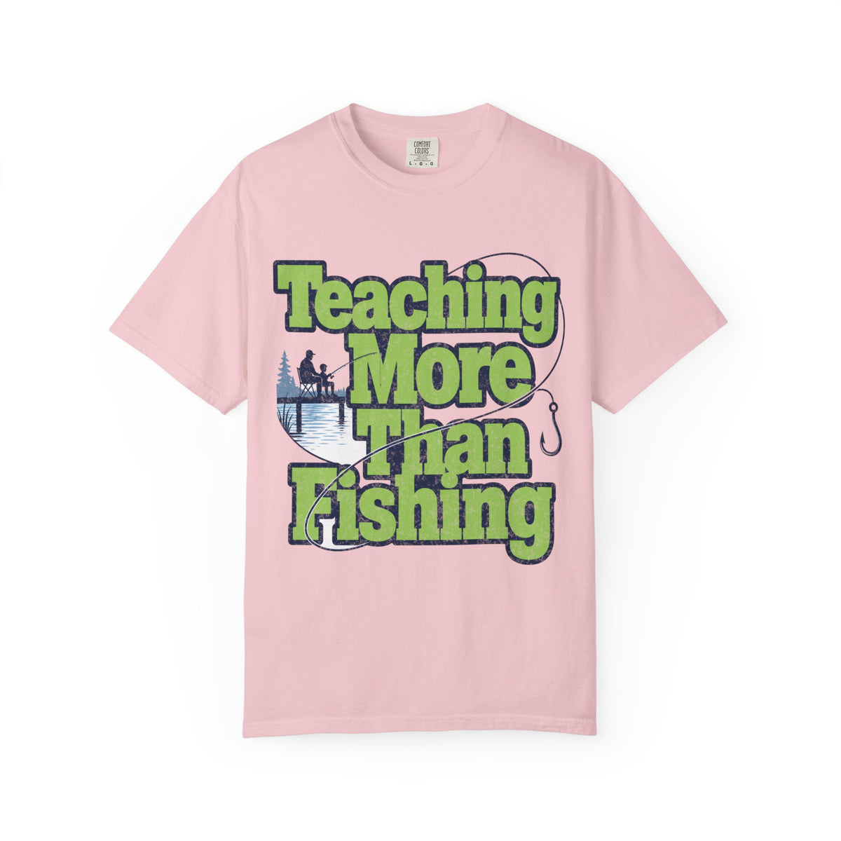 Teaching More Than Fishing T-Shirt | Fishing Grandpa Dad Shirt | Family Fishing Gift
