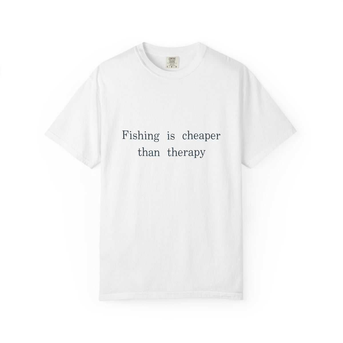 Fishing Is Cheaper Than Therapy T-Shirt, Funny Fishing Shirt, Minimalist Angler Gift, Unisex Fisherman Tee